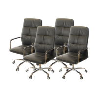 Комплект кресел АКЛАС Натан CH TILT 4 шт Черный (PU-черный) Комплект кресел АКЛАС Натан CH TILT 4 шт Черный (PU-черный)